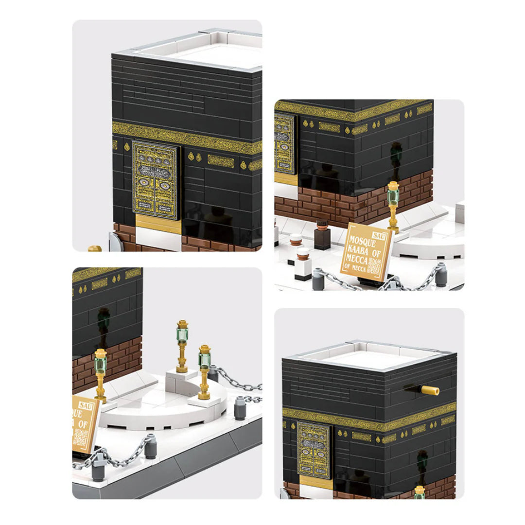 maquette Kaaba, mosquée Kaaba, Kaaba La Mecque, jeu de construction islamique, maquette islamique, cadeau islamique, décoration islamique, mosquée de La Mecque, jouet éducatif musulman, maquette religieuse